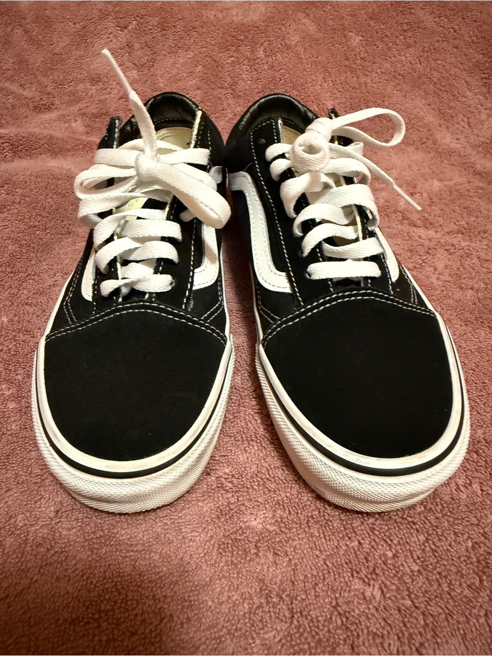 Vans Black and White Low-Top Skate Sneakers